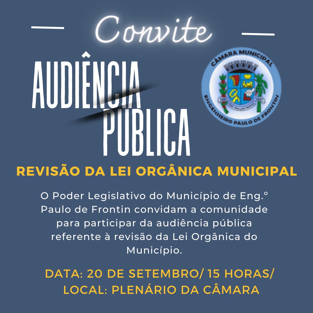 Audiência Pública sobre a Revisão da Lei Orgânica