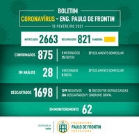 Boletim informativo Coronavírus - 18/02/21