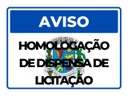 HOMOLOGAÇÃO DE DISPENSA DE LICITAÇÃO