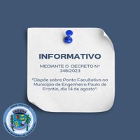 Ponto Facultativo dia 14 de agosto