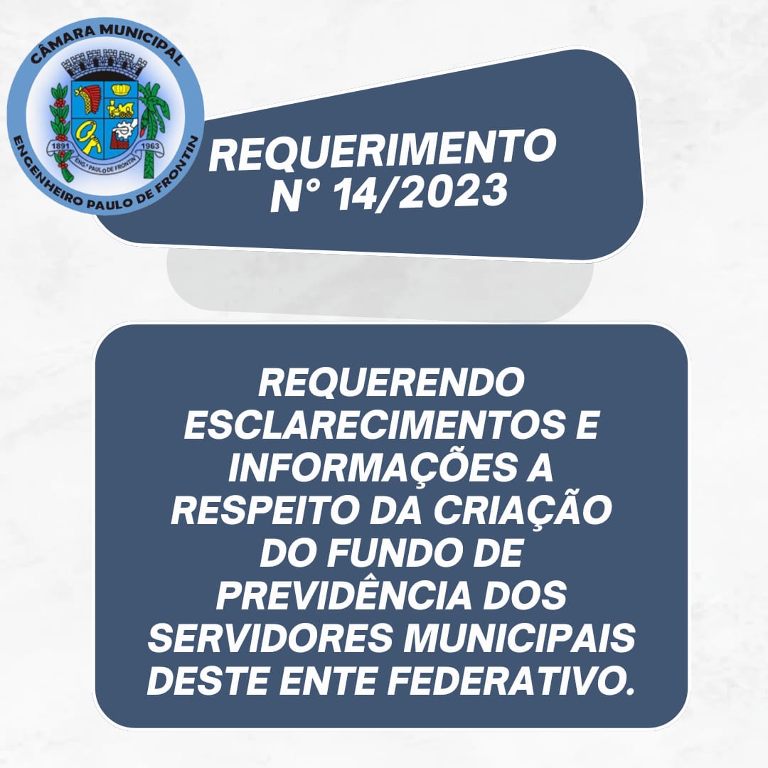 Requerimento nº 014/2023