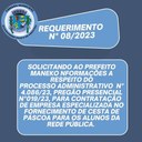 Requerimento nº 08/2023