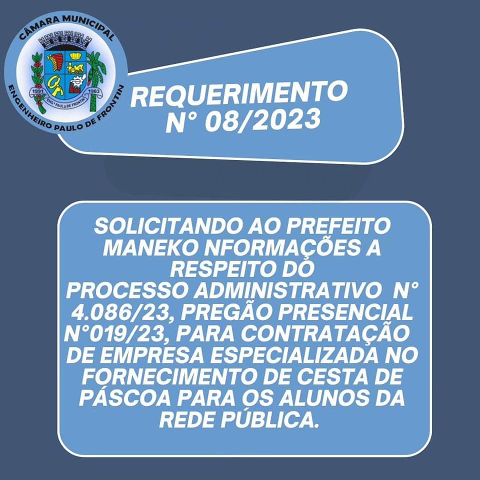 Requerimento nº 08/2023