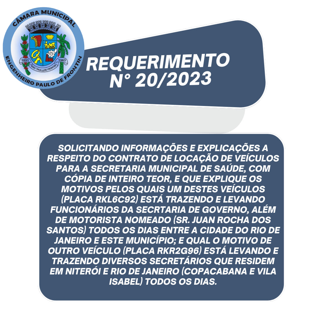 Requerimento nº 20/2023