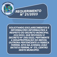 Requerimento nº 21/2023